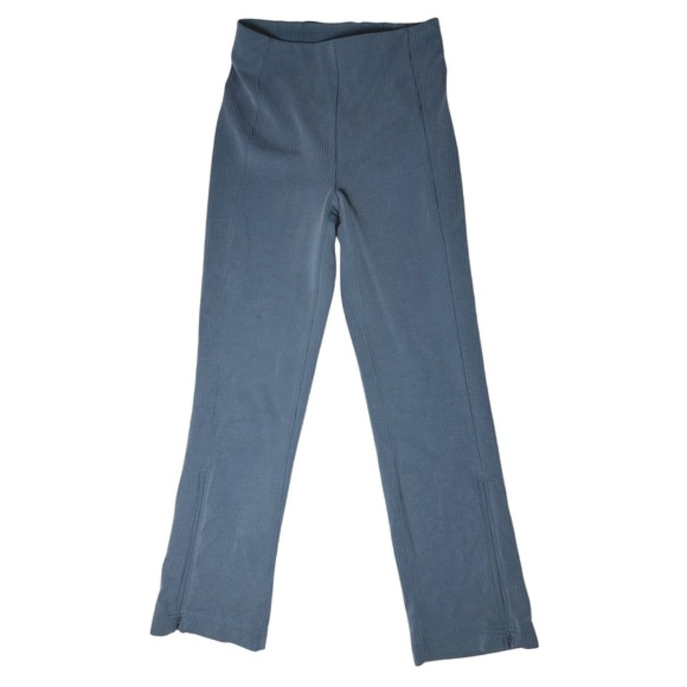 Lululemon Ribbed Softstreme Zip-Leg Crop Pant 25"‎ Blue Gray Size 4 - Picture 2 of 7